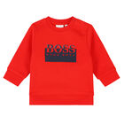 Younger Boys Red Logo Sweatshirt, 1, hi-res