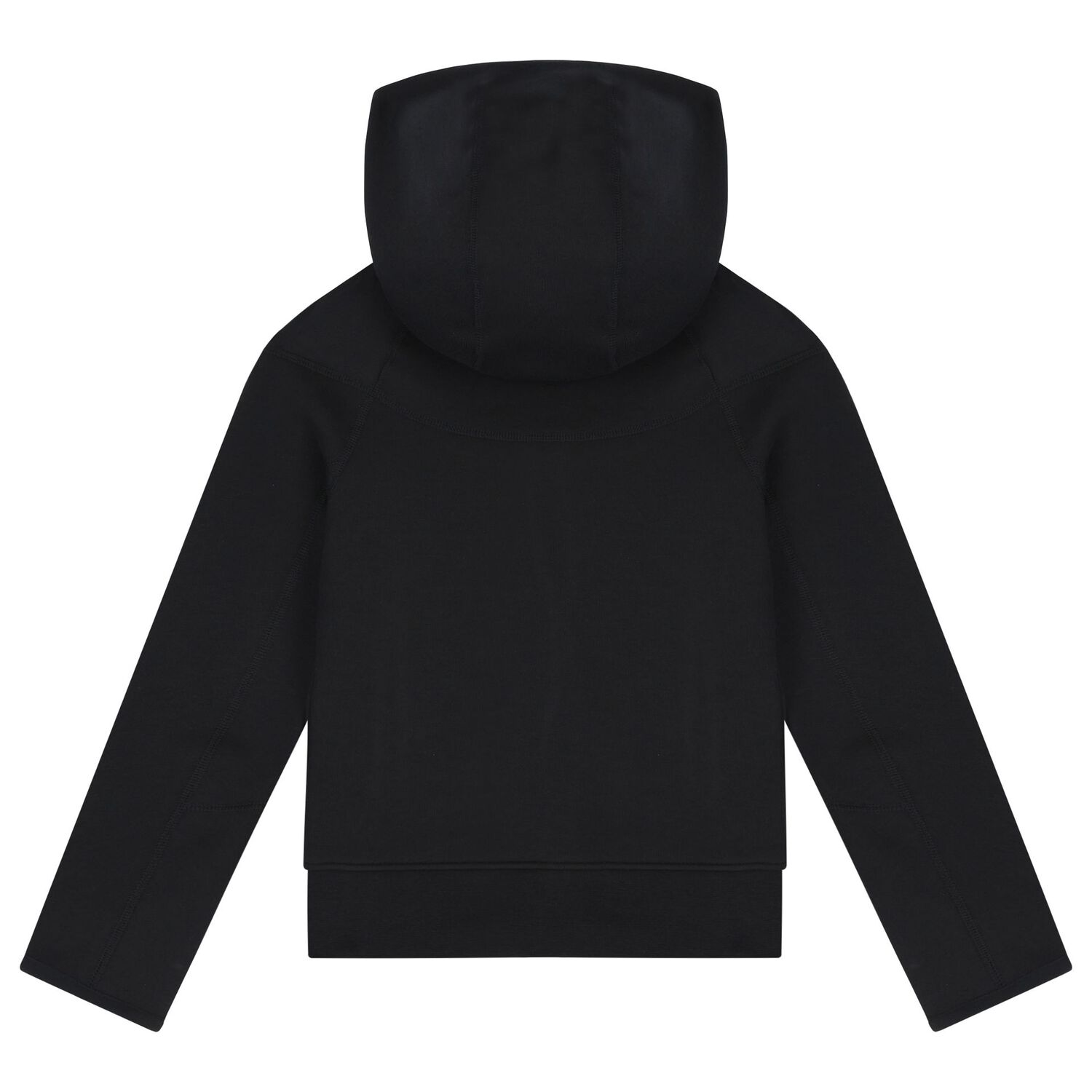 Black Logo Hooded Zip Up Top, 1, hi-res image number null