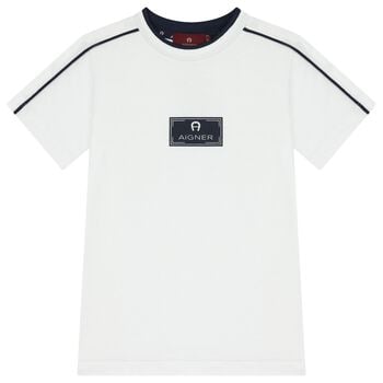 Boys White Logo T-Shirt