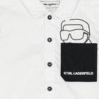 Boys White & Black Logo Shorts Set, 1, hi-res