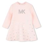 Younger Girls Pink & Silver Logo Dress, 1, hi-res