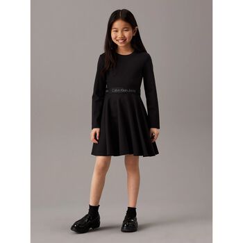 Girls Black Logo Dress
