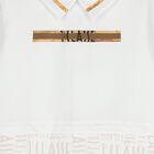 Baby Boys White Logo Babygrow, 1, hi-res