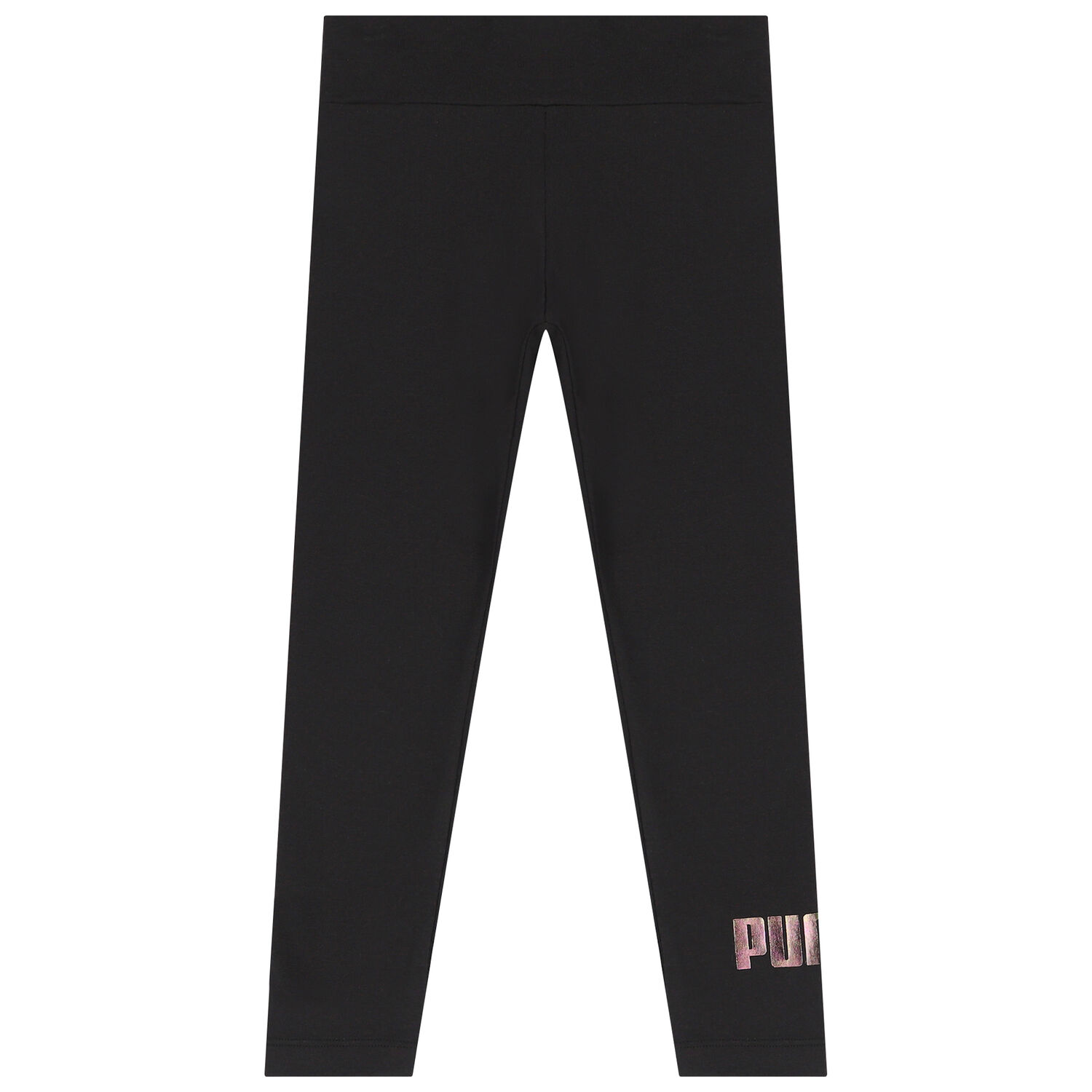 Girls Black Logo Leggings, 1, hi-res