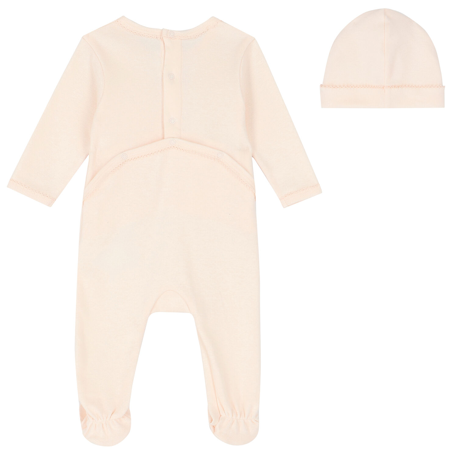 Baby Girls Pink Babygrow & Hat Set, 1, hi-res image number null