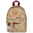 Younger Girls Beige Logo Floral Backpack ( 30CM ), 1, hi-res