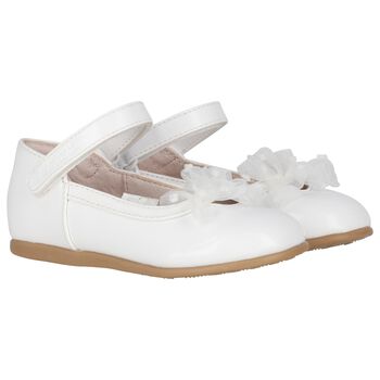 Younger Girls White Patent Shoes