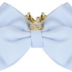 Girls Blue Bow Hairclip, 2, hi-res