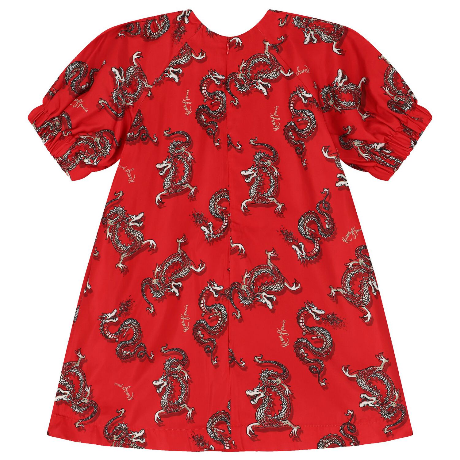 Girls Red Logo Dress, 1, hi-res