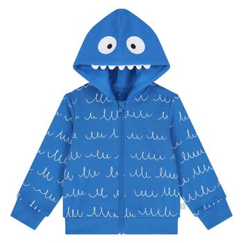 Younger Boys Blue Yeti Hooded Zip Up Top