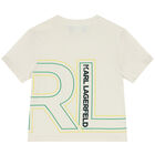 Boys Ivory Logo T-Shirt, 1, hi-res