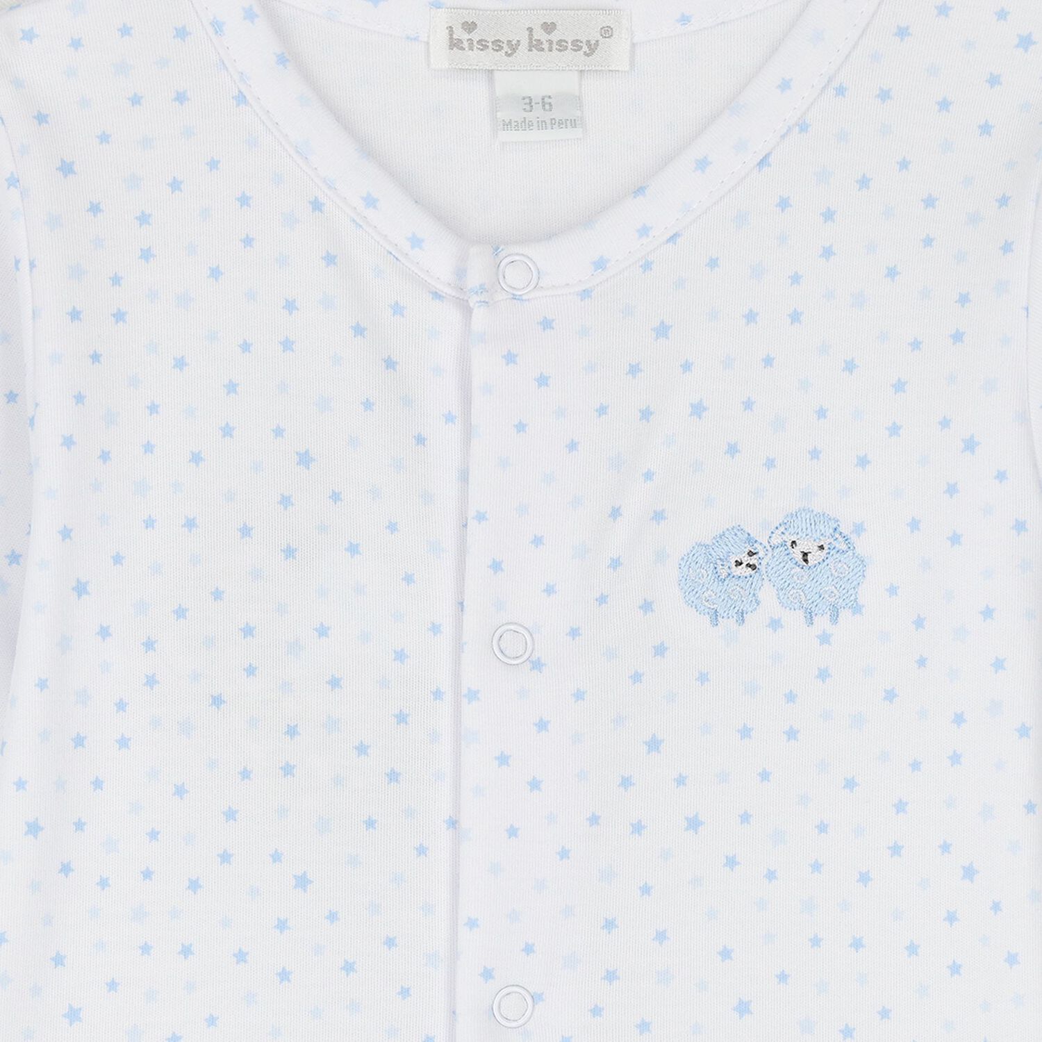 Baby Boys Blue & White Sheep Babygrow, 1, hi-res