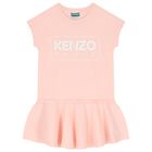 Girls Pink Logo Dress, 1, hi-res