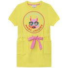 Girls Yellow Logo Dress, 1, hi-res
