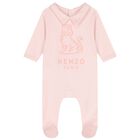 Baby Girls Pink Tiger Babygrows ( 2 Pack ) , 1, hi-res