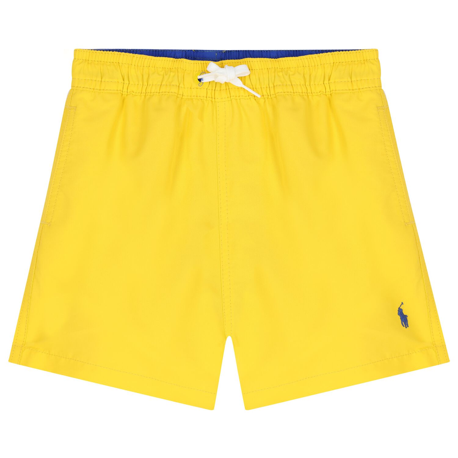 Boys Yellow Logo Swimshorts, 1, hi-res