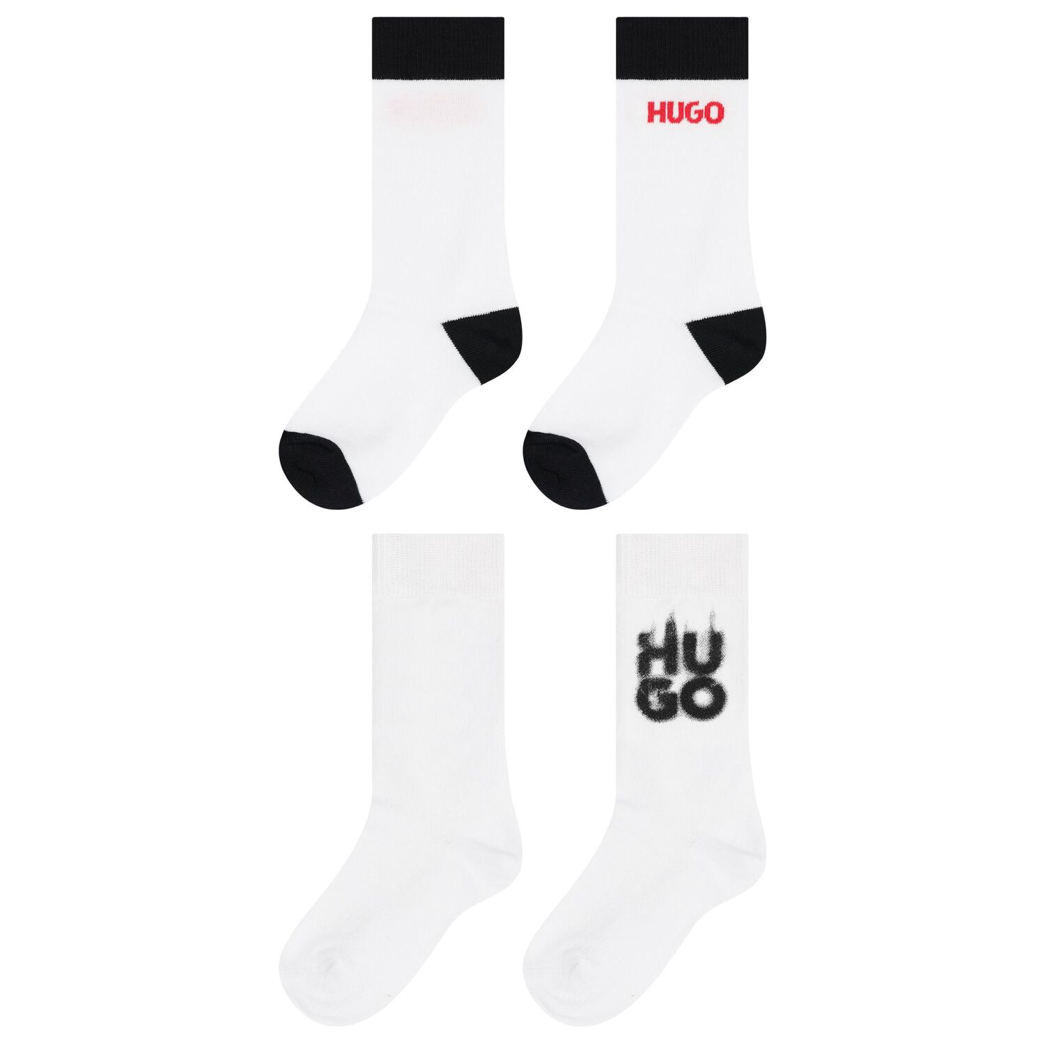 Boys Black & White Logo Socks, 1, hi-res image number null