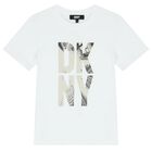 Boys White & Black Logo Shorts Set, 1, hi-res