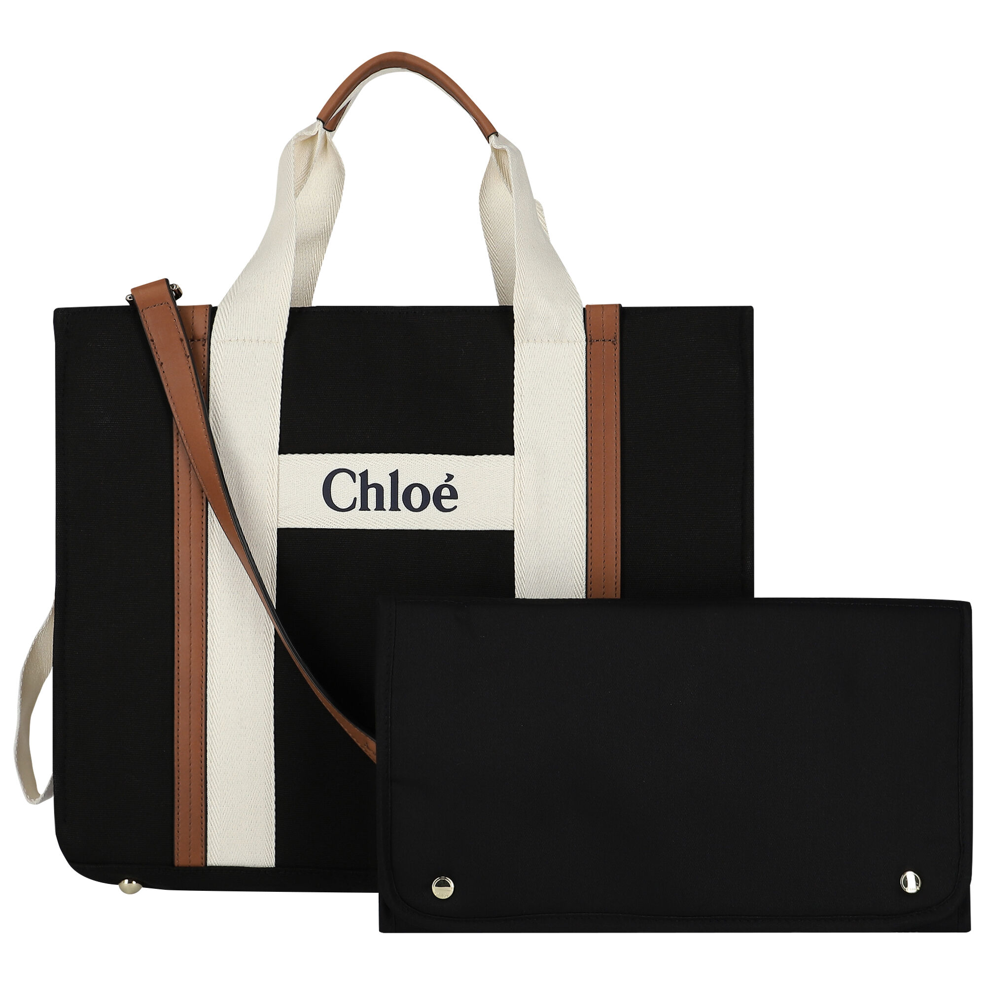 CHLOE Black Logo Baby Changing Bag Junior Couture UK