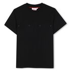 Boys Black Logo T-Shirt, 1, hi-res