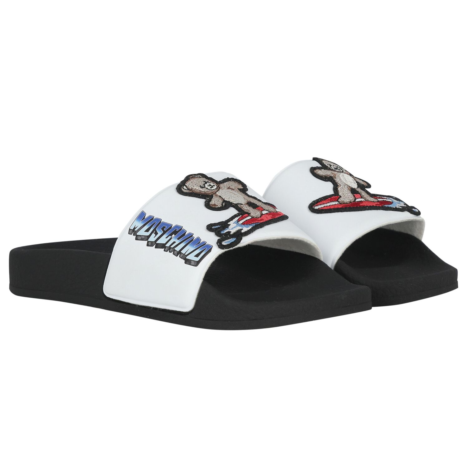 Black & White Teddy Bear Logo Sliders, 1, hi-res