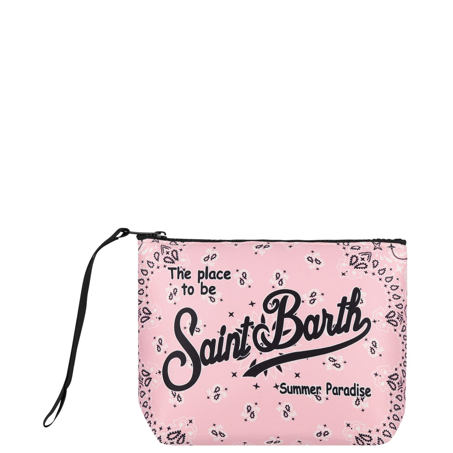 Girls Pink & Navy Blue Aline Logo Pouch ( 15cm), 1, hi-res