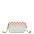 Girls Pink & Green Zigzag Bag, 1, hi-res