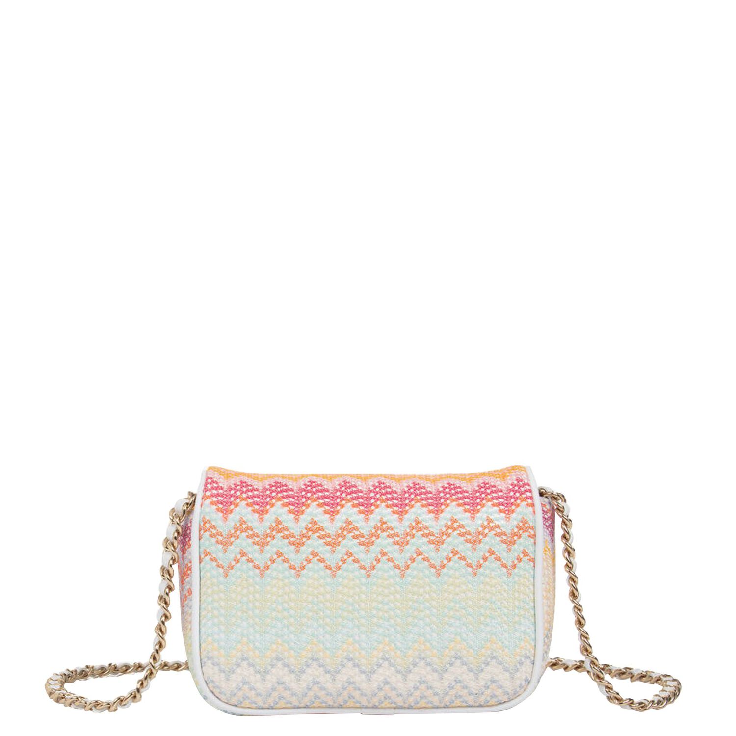 Girls Pink & Green Zigzag Bag, 1, hi-res