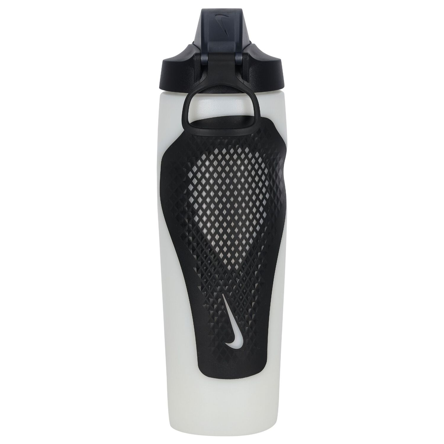 White & Black Logo Water Bottle, 2, hi-res