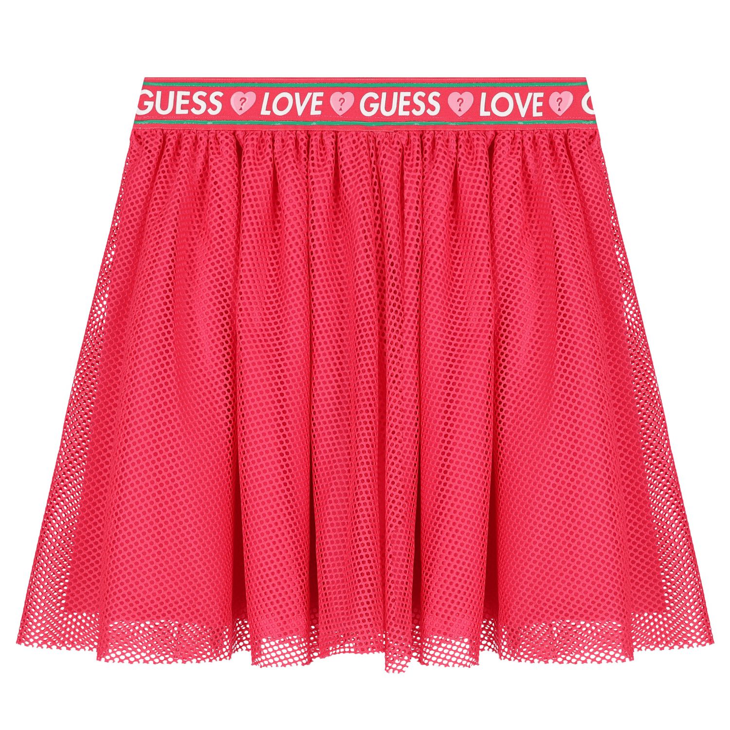 Girls Pink Logo Mesh Skirt, 1, hi-res image number null