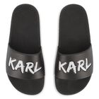 Boys Black Logo Sliders, 1, hi-res