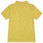 Boys Yellow Logo Polo Shirt, 7, hi-res
