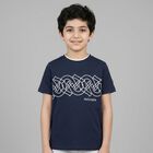 Boys Navy Blue Logo T-Shirt, 2, hi-res