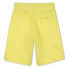 Boys Yellow Logo Shorts, 3, hi-res