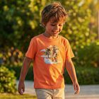 Boys Orange Monkey T-Shirt, 3, hi-res