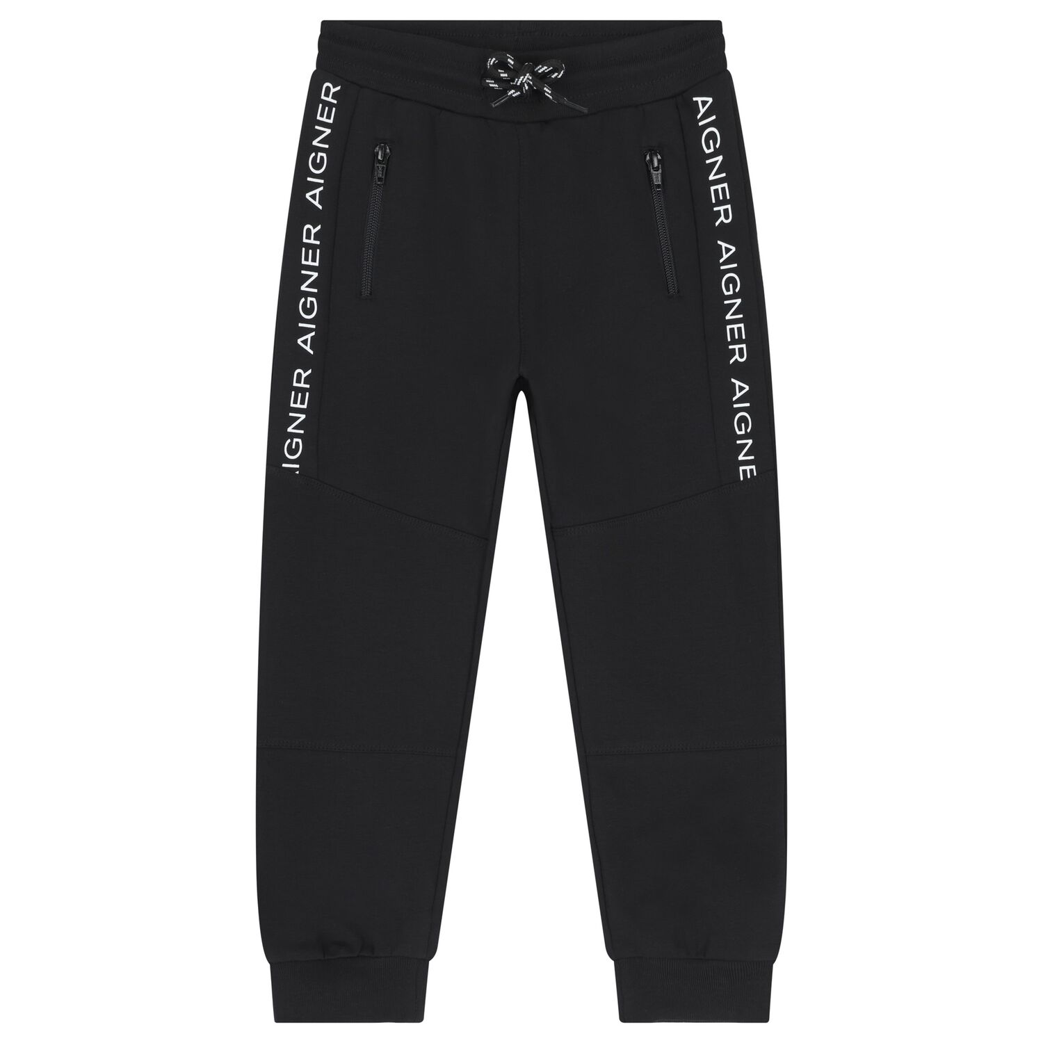 Boys Black Logo Joggers, 1, hi-res