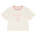 Girls Ivory Logo T-Shirt, 1, hi-res