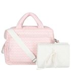 Baby Girls Pink Zig Zag Changing Bag, 1, hi-res