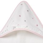Baby Girls White & Pink Hooded Towel, 2, hi-res