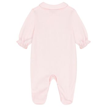 Baby Girls Pink Swan Babygrow