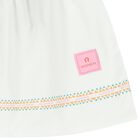 Younger Girls White Ruffled Dress, 1, hi-res
