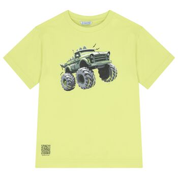 Boys Neon Green Monster Truck T-Shirt
