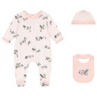 Baby Girls Pink Jungle Babygrow Gift Set, 1, hi-res