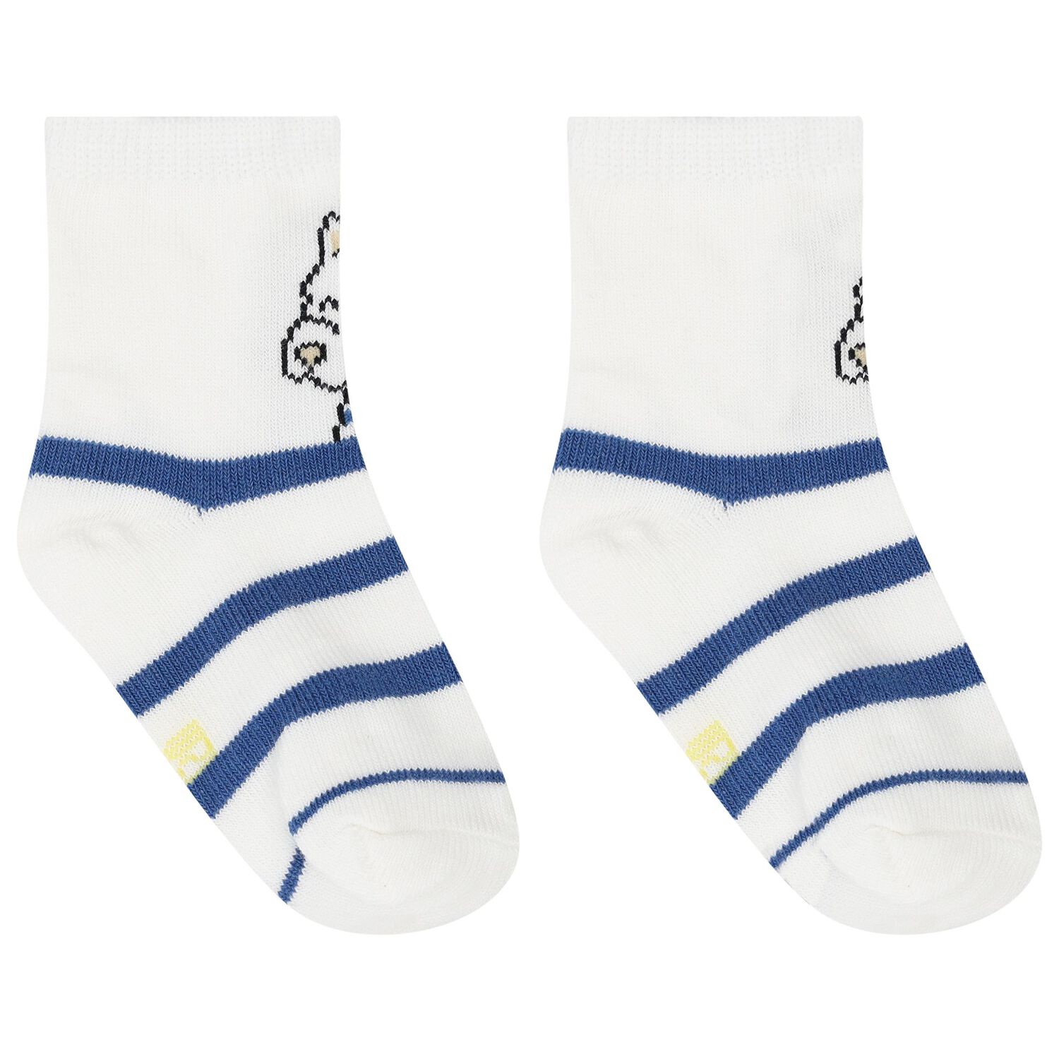 Baby Boys Ivory & Blue Boat Print Socks ( 3-Pack ), 3, hi-res