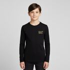 Boys Black Logo Long Sleeve Top, 2, hi-res