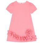 Girls Pink Ruffled Dress, 1, hi-res