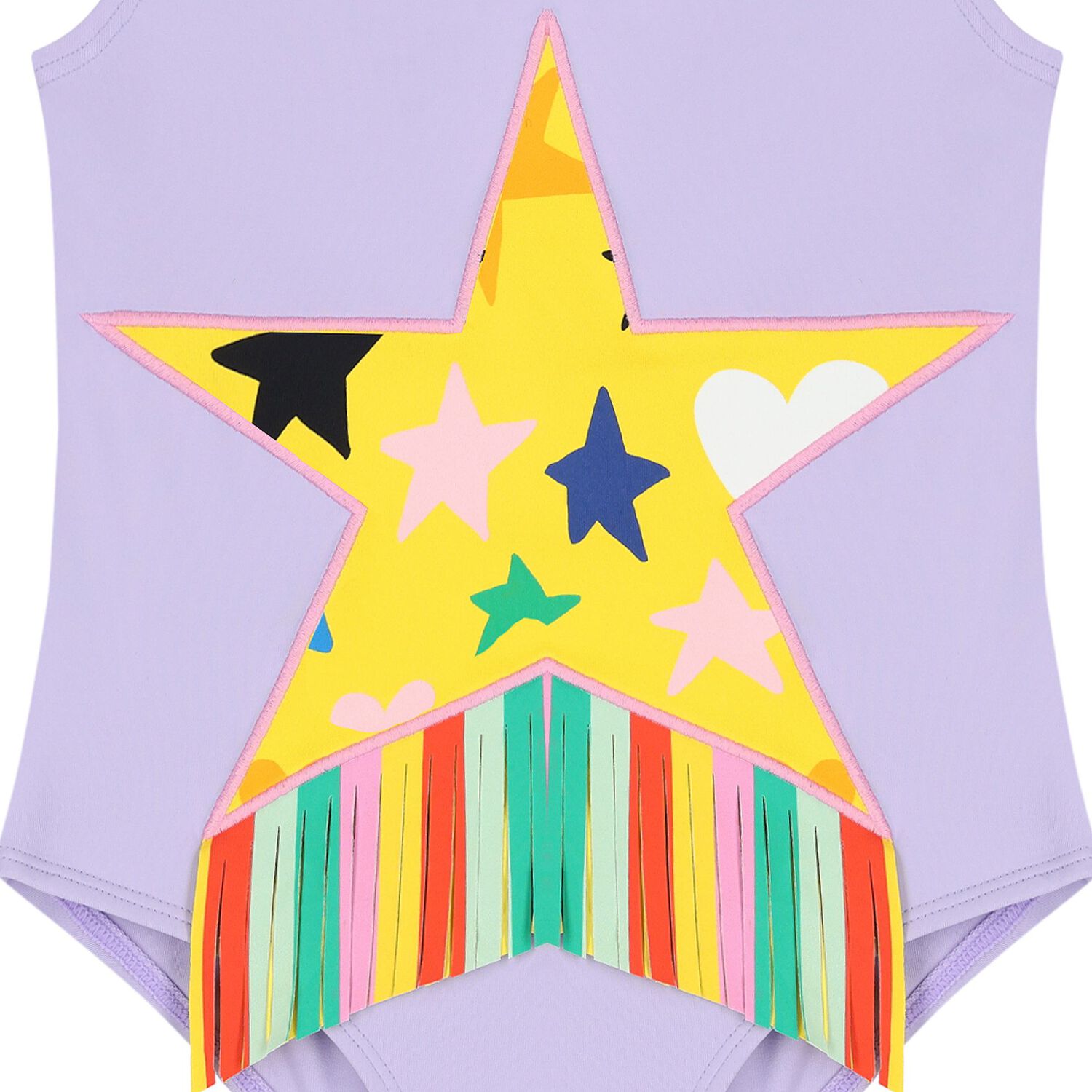Girls Purple Star Swimsuit, 1, hi-res image number null