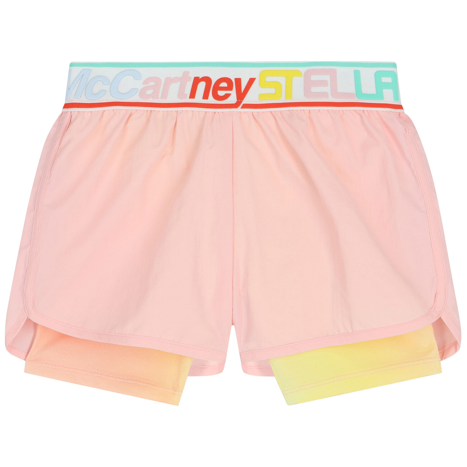 Girls Pink Logo Shorts, 1, hi-res
