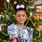 Girls Lilac Bow Hairclip, 10, hi-res