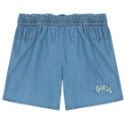 Girls Green & Blue Logo Shorts Set, 1, hi-res
